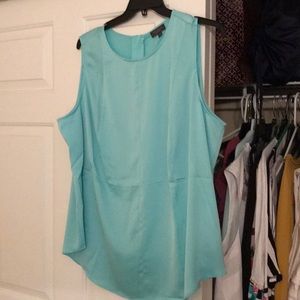 Sleeveless blouse beautiful aqua